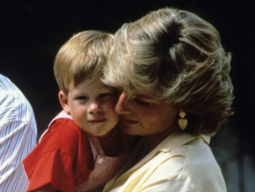 Prinz Harry und seine Mutter Prinzessin Diana. 