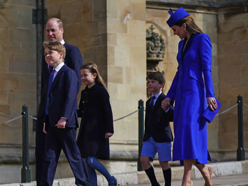 Prinz William und Prinzessin Kate mit ihren Kindern Prinz Georg, Prinzessin Charlotte und Prinz Louis. 