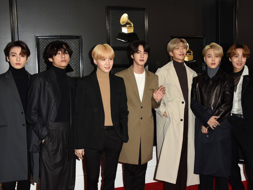 BTS auf dem roten Teppich bei den Grammys