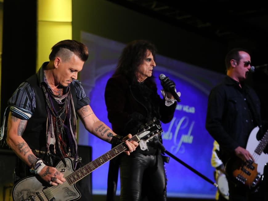 Johnny Depp mit seiner Band Hollywood Vampires