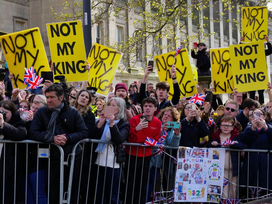 "Not my King"-Demonstrationen in London. 