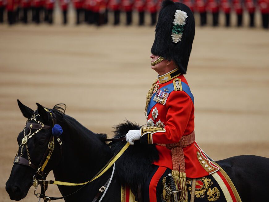 König Charles III., "Trooping The Colour"-Parade 2023. 
