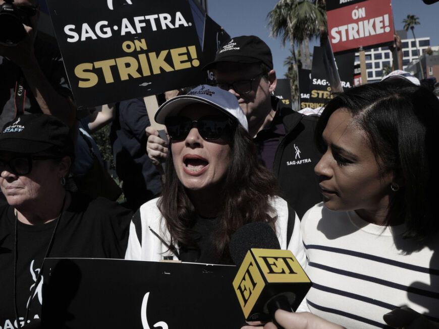 Fran Drescher während des Hollywood-Streiks