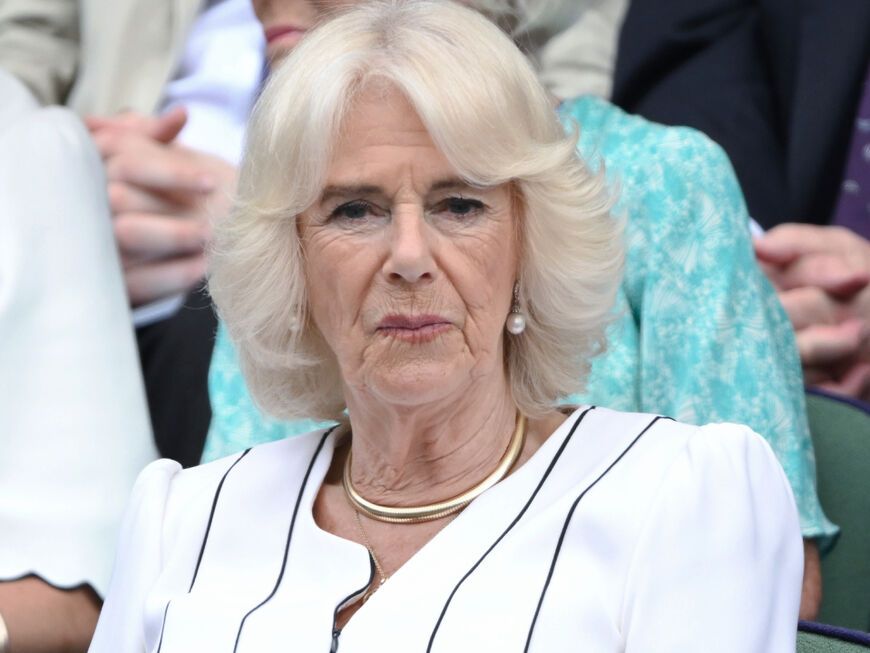 Königin Camilla am 12. Juli 2023 in Wimbledon