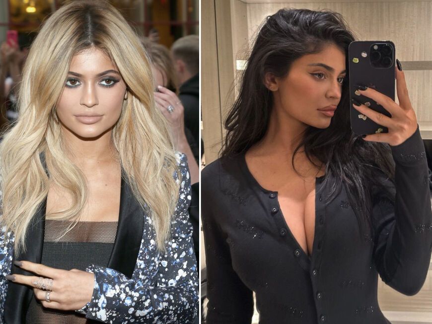 Kylie Jenner im Jahr 2015 und 2022