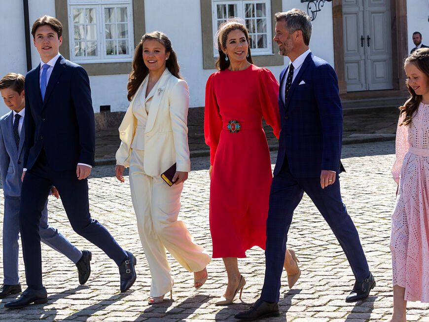 Prinz Frederik und Prinzessin Mary mit ihren mittlerweile großen Kindern. 