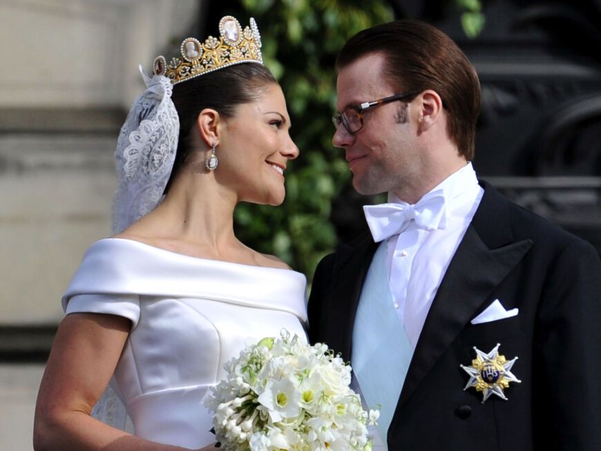 Prinzessin Victoria und Prinz Daniel bei ihrer Hochzeit, 2010. 
