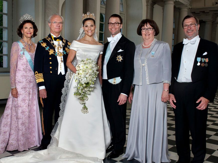 Königin Silvia, König Carl Gustaf, Prinzessin Victoria, Prinz Daniel, Ew & Olle Westling.