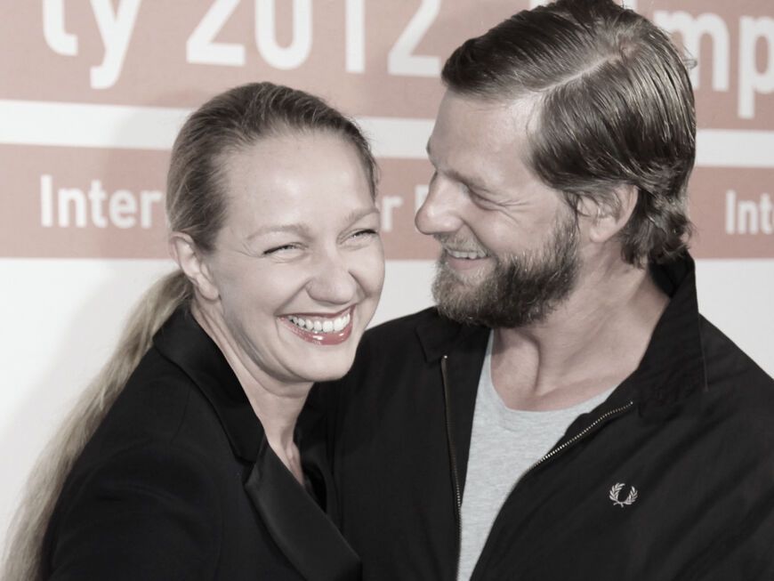 Corinna Baum und Henning Baum lachen zusammen