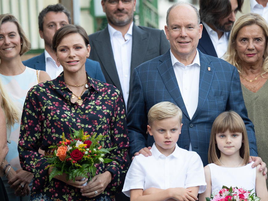 Fürstin Charlène und Fürst Albert 2023 mit ihren Zwillingen Prinz Jacques und Prinzessin Gabriella 