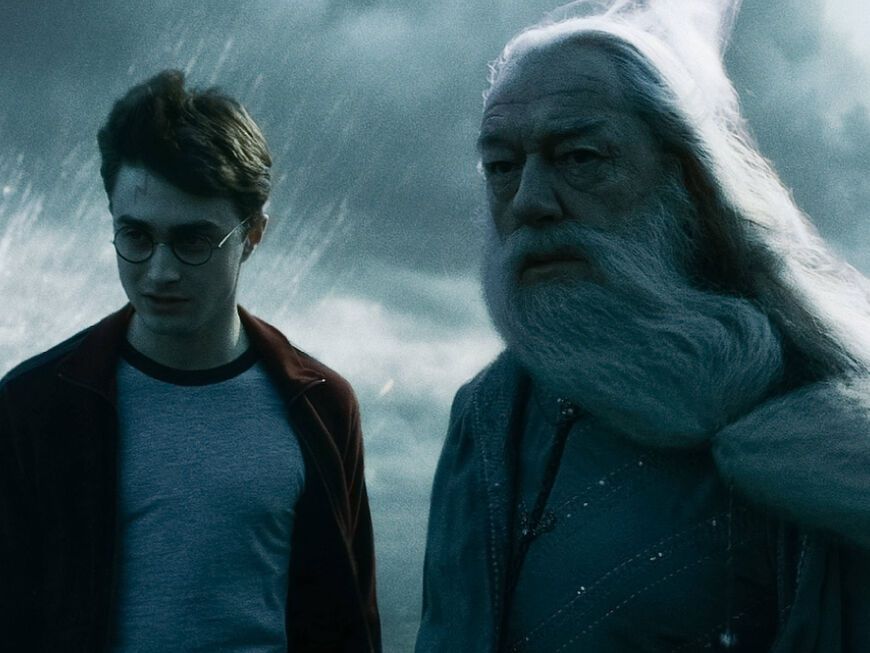 Daniel Radcliffe und Michael Gambon bei "Harry Potter"