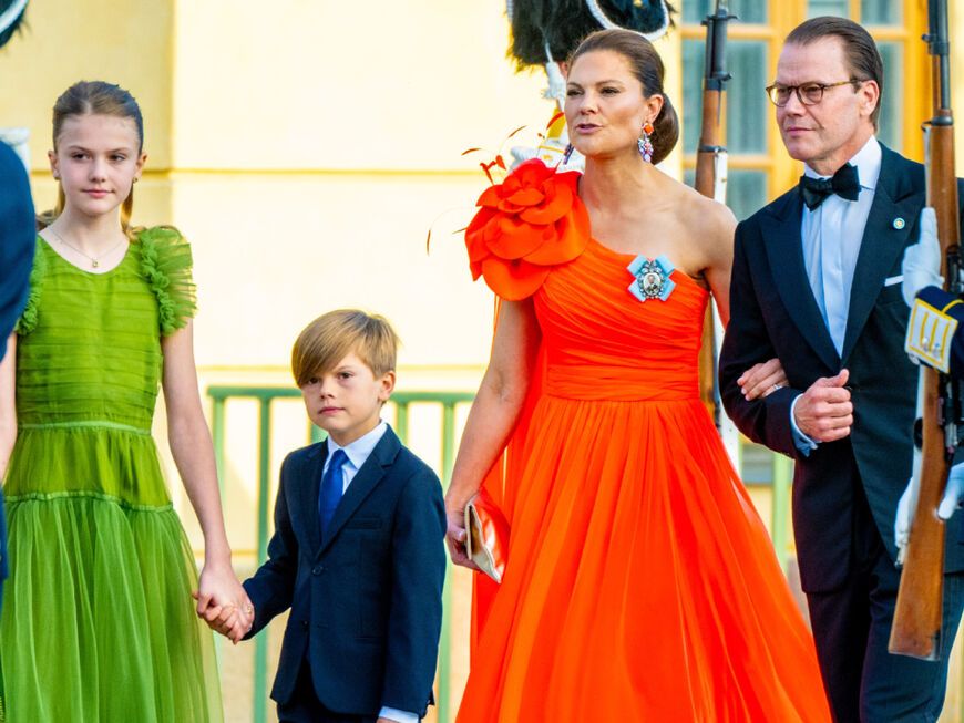 Prinzessin Victoria, Prinz Daniel, Prinzessin Estelle und Prinz Oskar beim 50. Thronjubiläum von  König Carl Gustaf