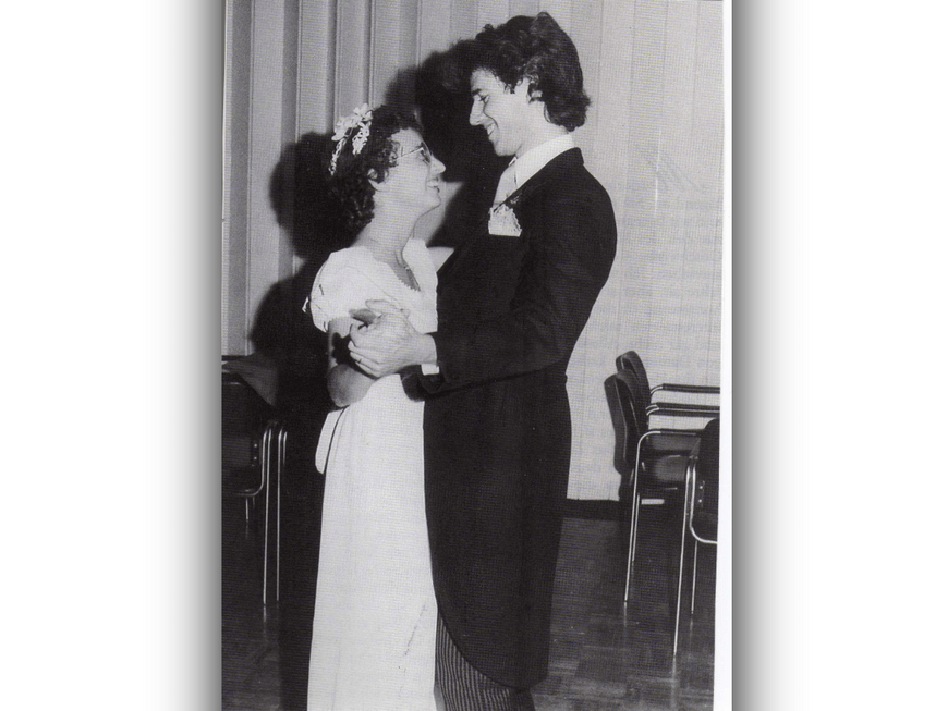 André Rieu und Ehefrau Marjorie bei ihrer Hochzeit 1975