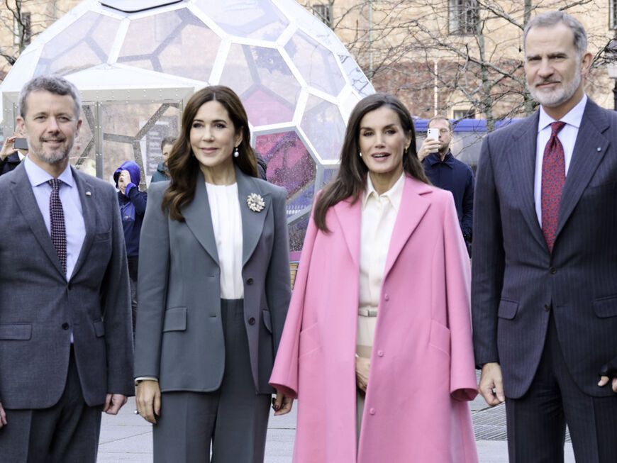 Prinz Frederik, Prinzessin Mary, Königin Letizia und König Felipe in Kopenhagen. 