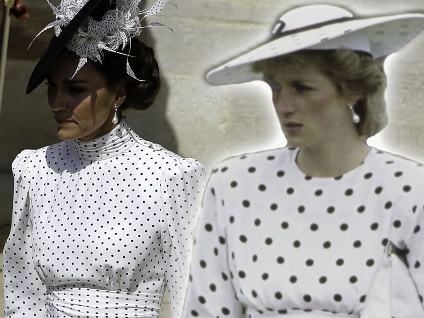 Prinzessin Kates Outfit-Kopie von Prinzessin Diana. 