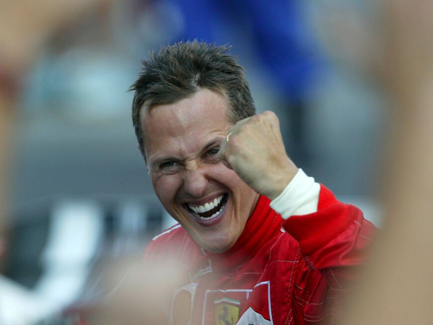 Michael Schumacher jubelt 2004