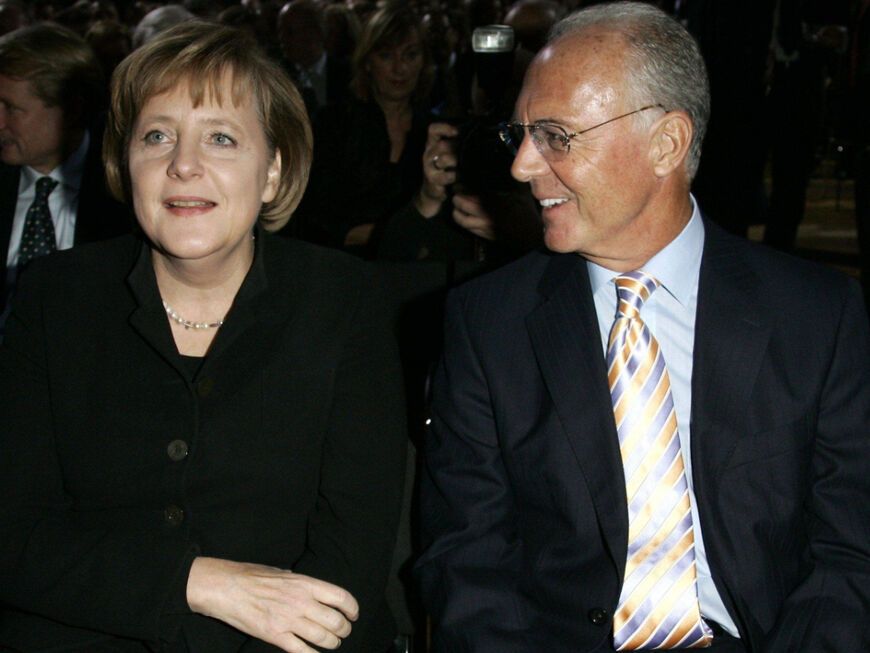 Angela Merkel mit Franz Beckenbauer