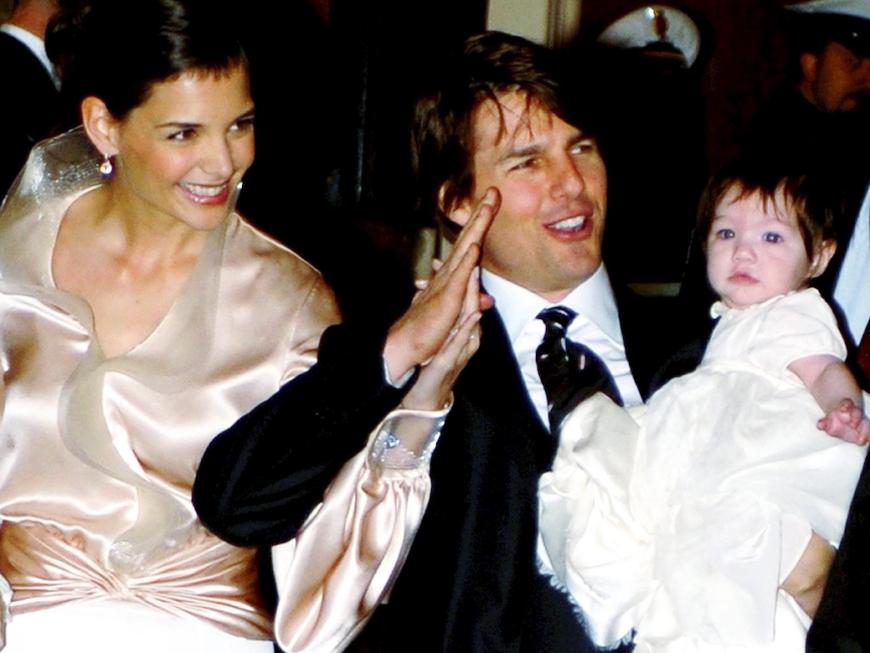Tom Cruise und Katie Holmes mit Tochter Suri bei ihrer Hochzeit im Jahr 2006