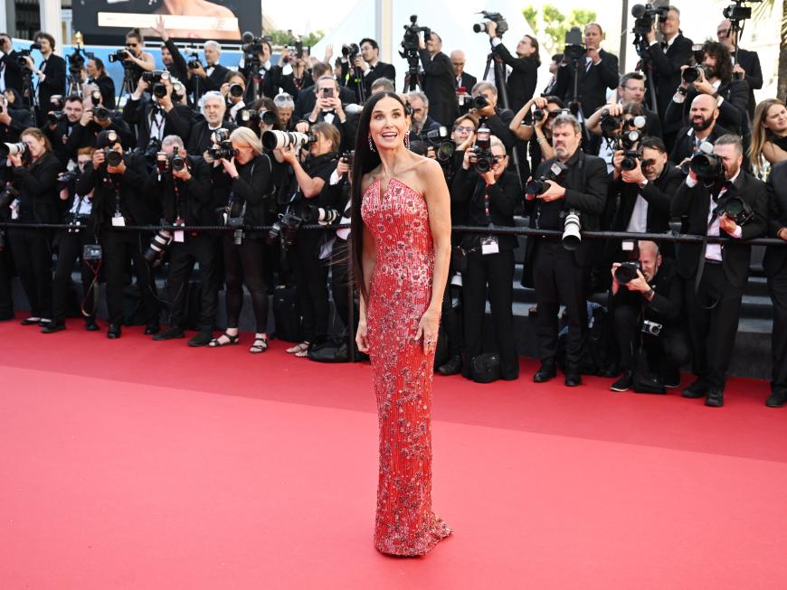 Demi Moore bei den Filmfestspielen in Cannes 2024