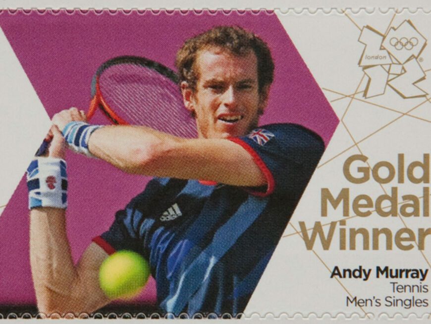 Die Royal Mail widmet jedem Olympia-Sieger eine eigene Briefmarke. Das ist die von Andy Murray