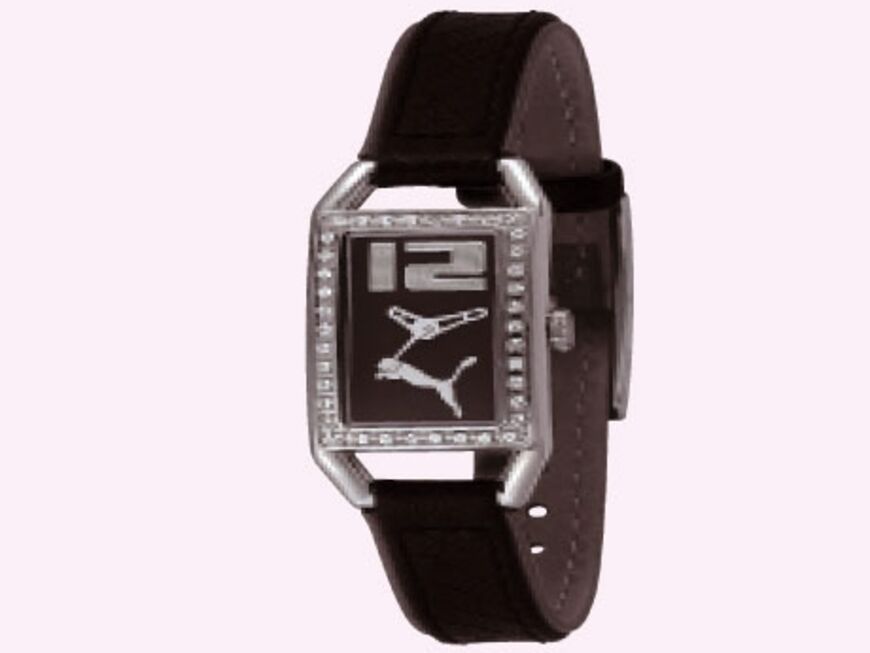 Armbanduhr mit Strassbesatz von Puma, ca. 80 Euro