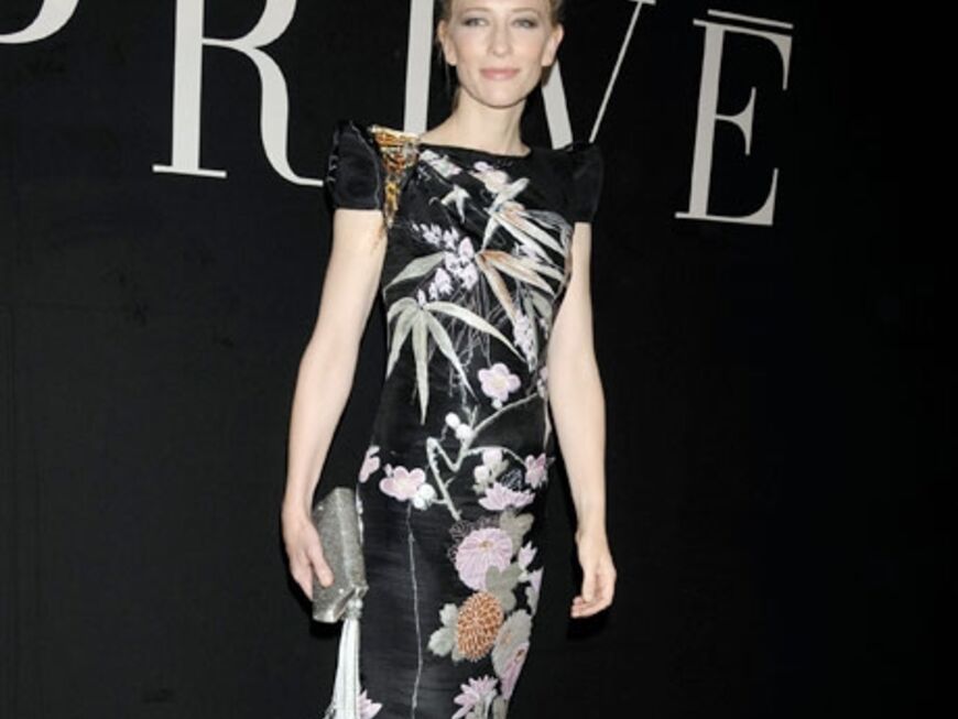 Schauspielerin Cate Blanchett vor der Modenschau