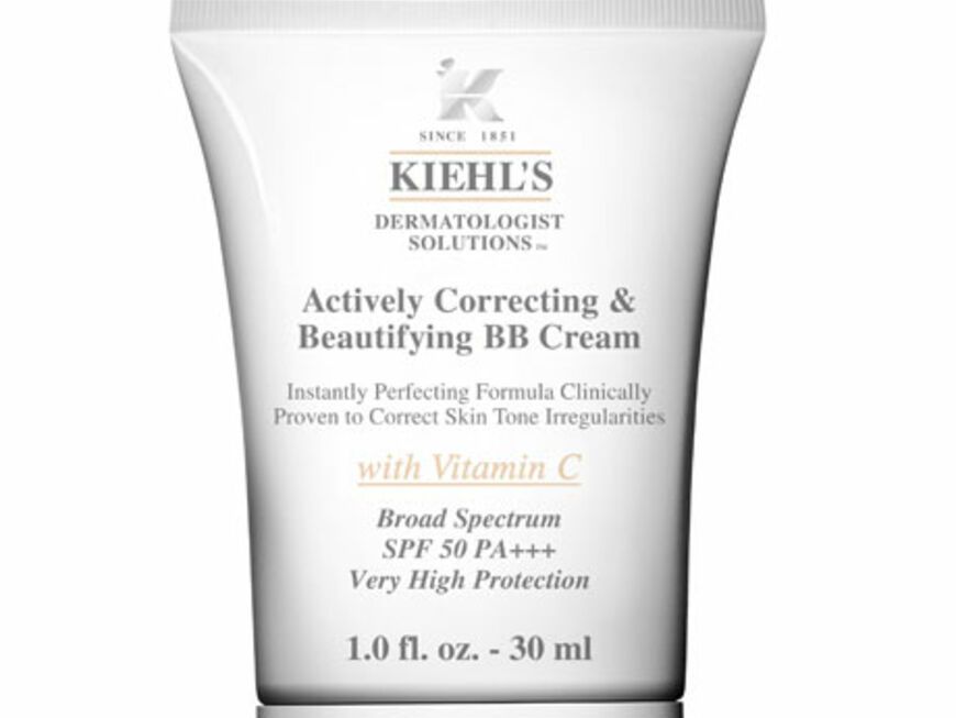 Die "Actively Correcting & Beautifying BB Cream" ist mit Vitamin C angereichert, das bringt extra Frische ins Gesicht. Von Kiehl's, 30 ml ca. 29 Euro. Gibt es in drei Nuancen fair, light und natural.