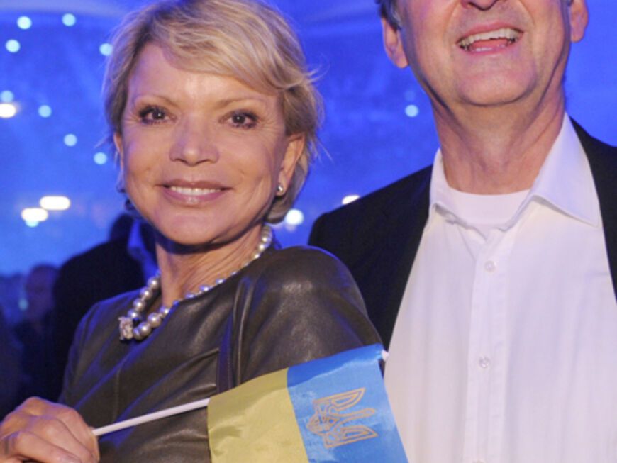 Schauspielerin Uschi Glas und ihr Mann Dieter Hermann werden ebenfalls häufig bei Klitschko-Kämpfen gesehen