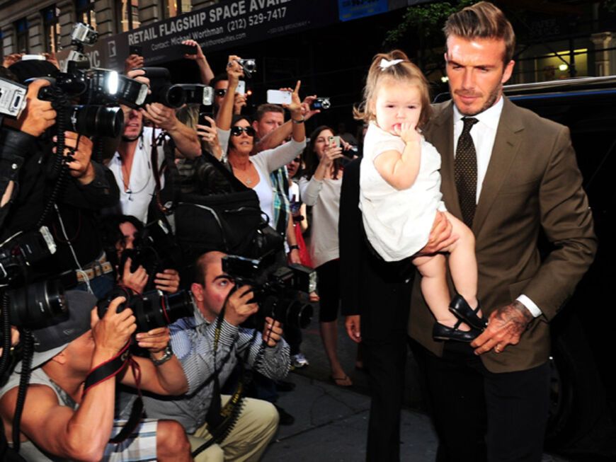 Drollig: Kleinster und süßester Star im Rampenlicht ist Harper Seven Beckham