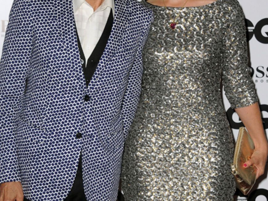 Rolling-Stones-Star Ron Wood mit seiner Frau, Theaterproduzentin Sally Humphreys