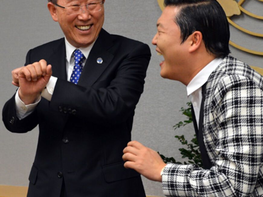 Psy tanzte schon mit seinem Landsmann und dem UN-Generalsekretär Ban Ki-Moon seinen "Gangnam Style"