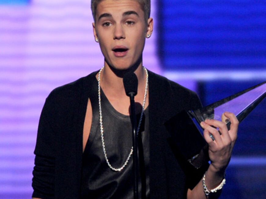 Abräumer des Abends: Justin Bieber nahm insgesamt drei Awards mit nach Hause - darunter der wichtigste Preis als "Künstler des Jahres"