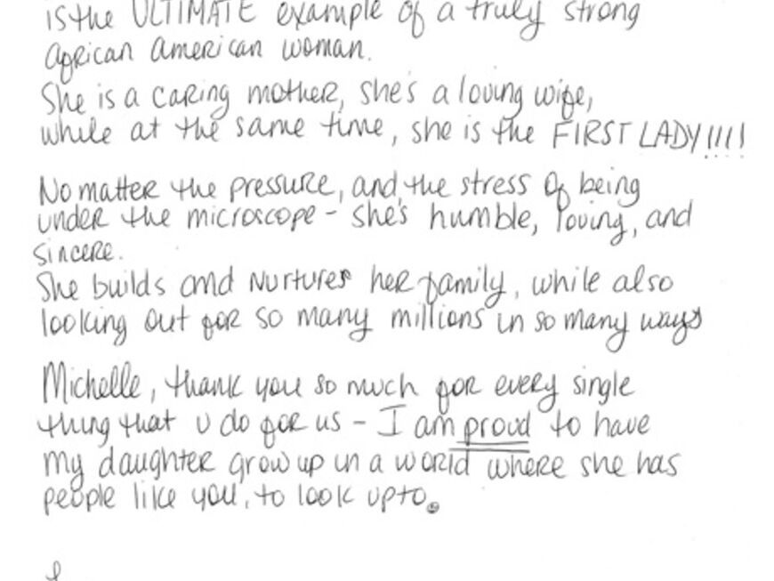 In einem offenen, selbstgeschriebenen Brief zeigte die Sängerin größte Sympathiebekundungen für Michelle Obama