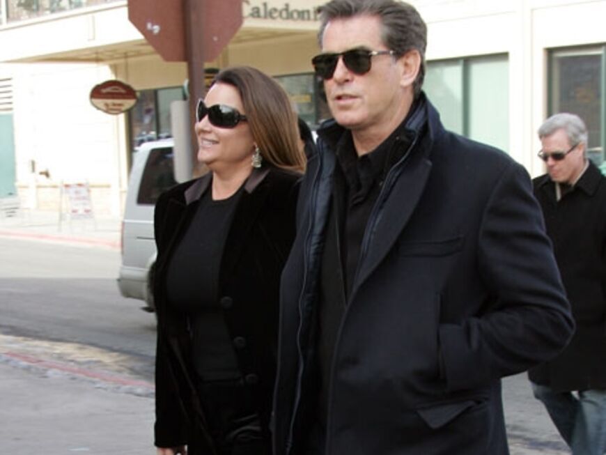 Twin-Look: Pierce Brosnan mit Ehefrau Keely Shaye Smith unterwegs auf dem Sundance Festival in Utah