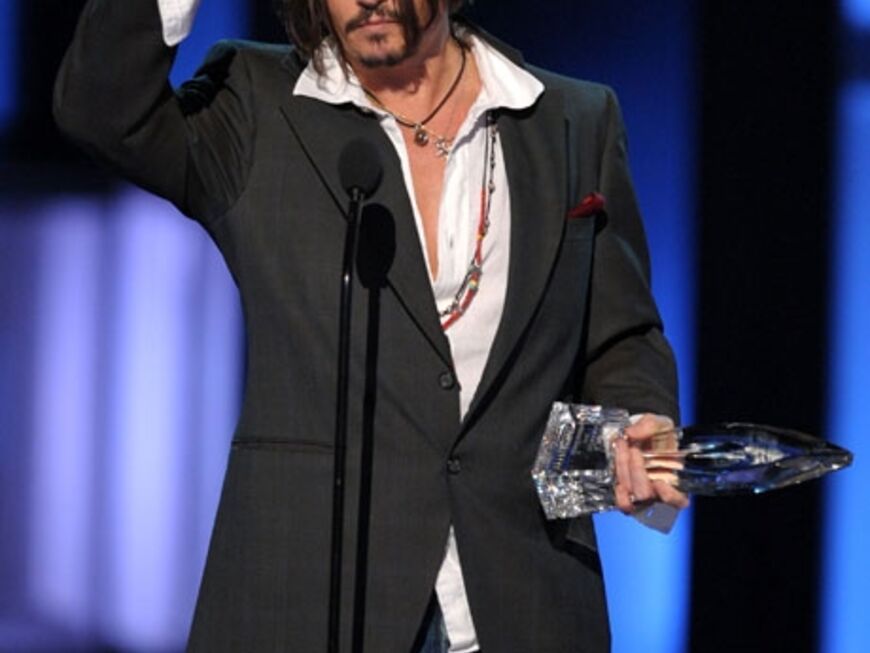 "Sexiest Man Alive" Johnny Depp holte die Auszeichnung als bester Schauspieler