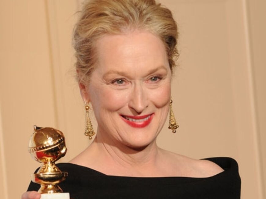 Bei den "Critics Choice Awards" musste sich Meryl Streep noch einen Preis mit Sandra Bullock teilen. Doch bei den Golden Globes gehörte ihr die Trophäe als "Beste Schauspielerin Komödie oder Musical" ganz alleine