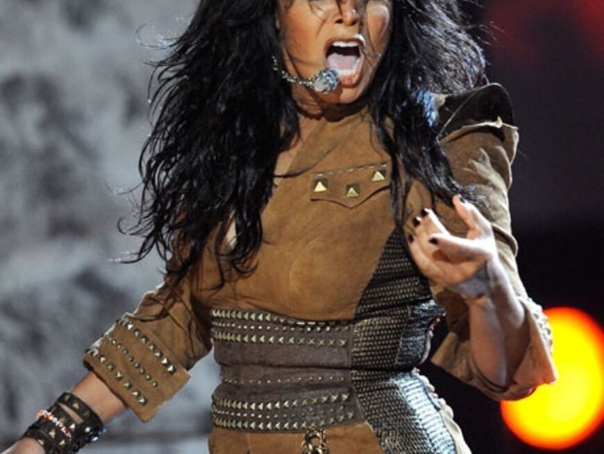 Comeback: Janet Jackson eröffnete die Show mit einem Medley ihrer bekanntesten Stücke