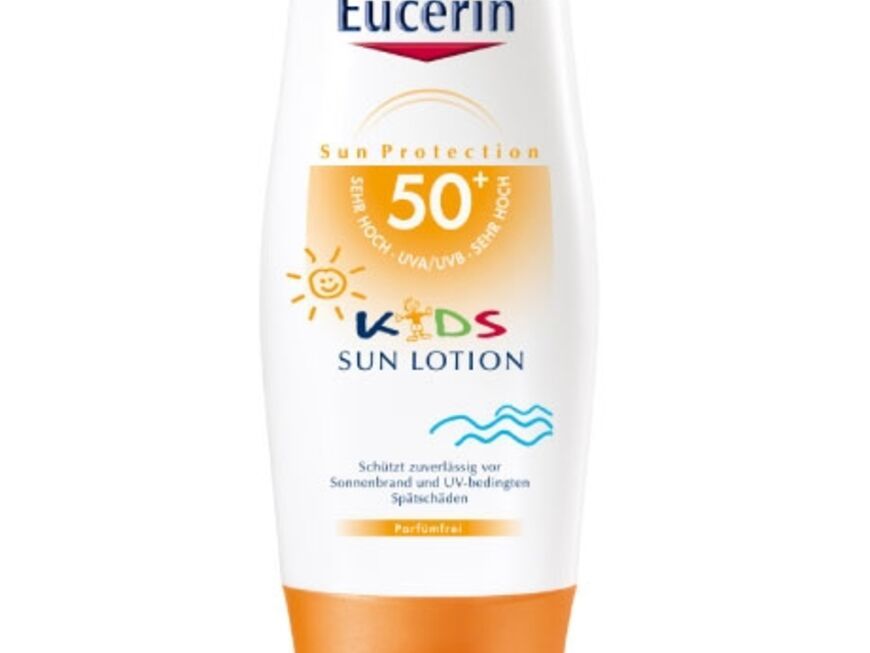Für empfindliche Kinderhaut "Sun Protection Kids Sun Lotion 50 " von Eucerin, 150 ml 17 Euro 