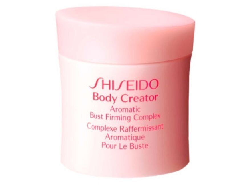 Festigt die Brust mit Seerosen- 
Extrakten: "Creator Aromatic 
Bust Firming Complex" von Shiseido, 
75 ml ca. 45 Euro 