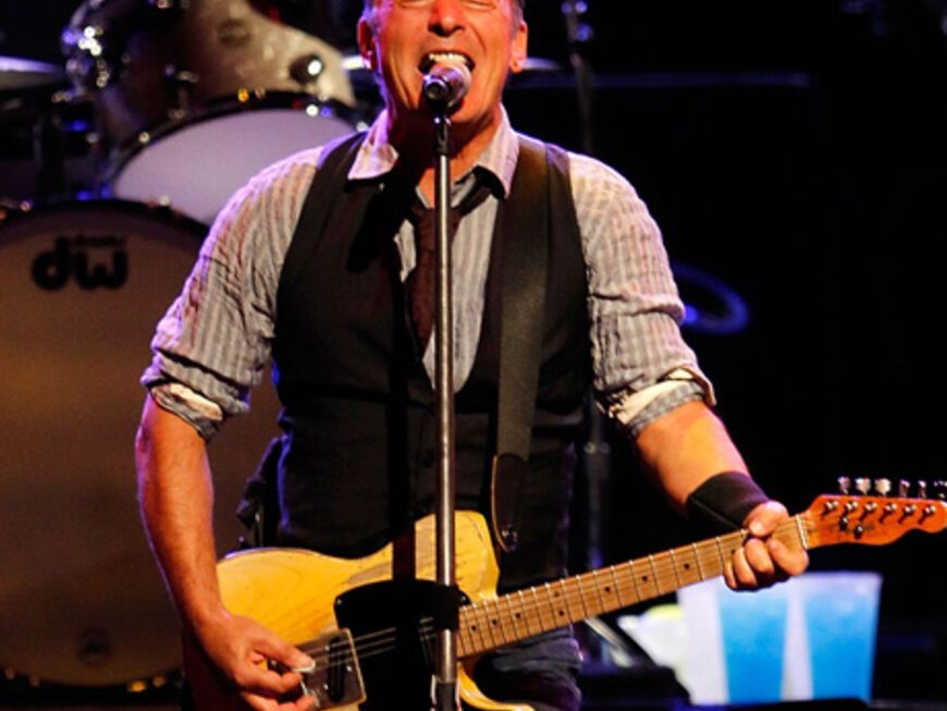 Rocker Bruce Springsteen rockte für Obama im Wahlkampfendspurt Stadt Madison im Bundesstaat Wisconsin