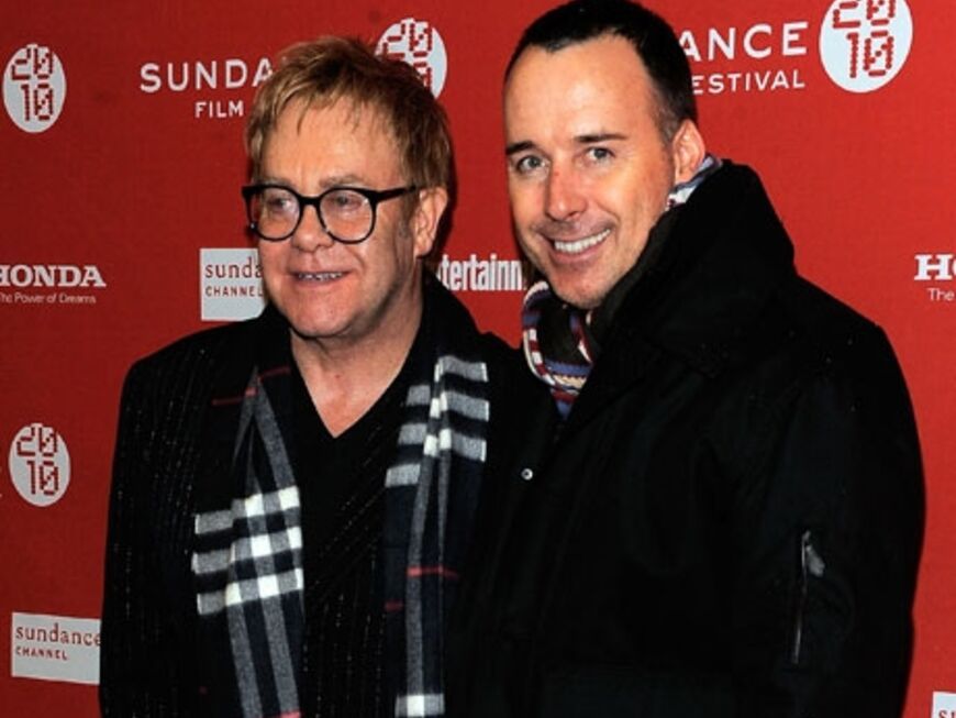 Elton John und sein Partner David Furnish reisten gemeinsam zum Festival nach Utah