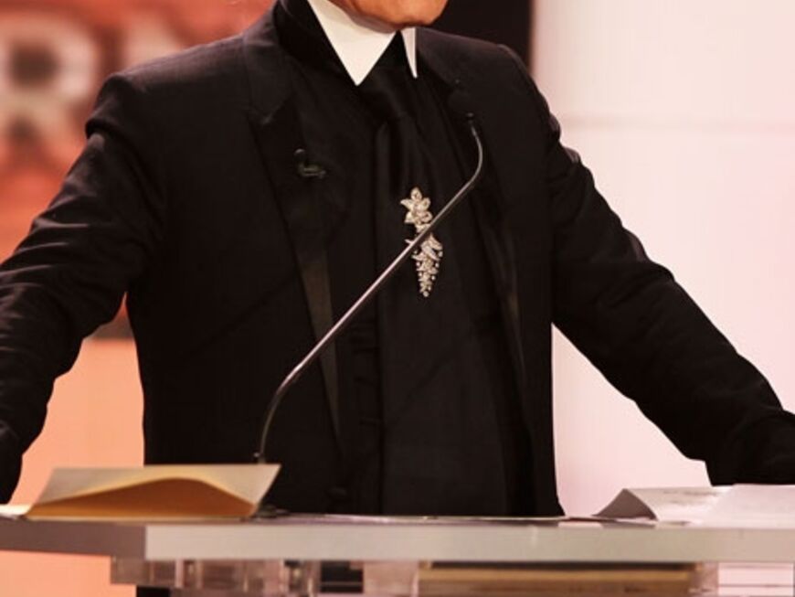 Karl Lagerfeld hält die Laudatio für die beste Schauspielerin international