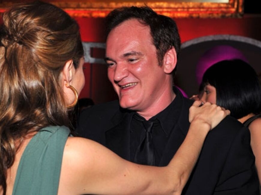 Zusammen mit ihrem Freund Quentin Tarantino genossen sie den Abend und gaben der Gerüchteküche um ein mögliches Beziehungsaus einen Dämpfer 