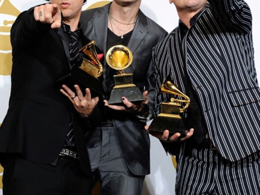 Die Jungs von "Green Day" nahmen einen Preis als "Beste Rockgruppe" entgegen