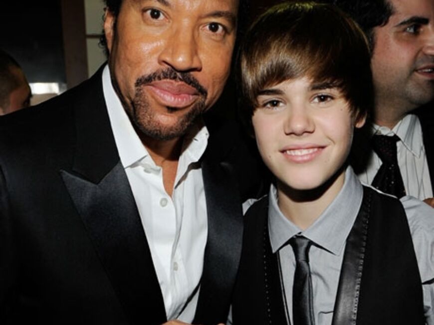 Lionel Richie mit dem Nachwuchstalent Justin Bieber