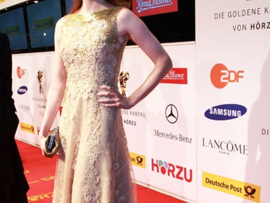Peinlich! Bei der Goldenen Kamera 2010 trug Barbara Meier das selbe Valentino-Kleid wie ...