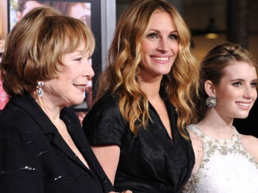 Prominente Unterstützung: Schauspielerin Emma Watson war zusammen mit ihrer berühmten Tante Julia Roberts auf der Premiere