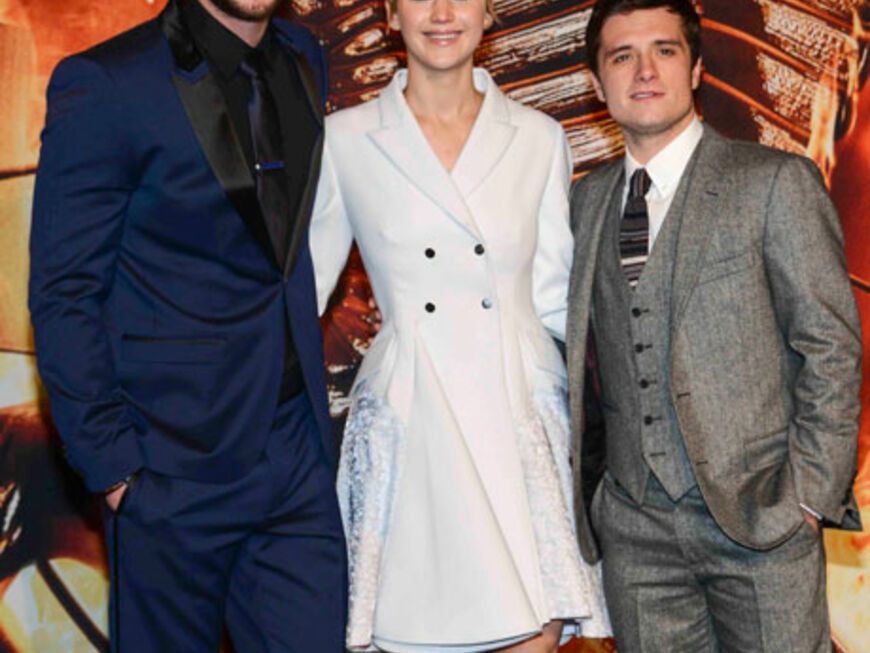 Hollywood in Berlin. Zur Premiere von "Tribute von Panem 2 - Catching Fire" kam der gesamte Cast. Liam Hemsworth, Jennifer Lawrence und Josh Hutcherson sorgten für Kreischalarm am Potsdamer Platz