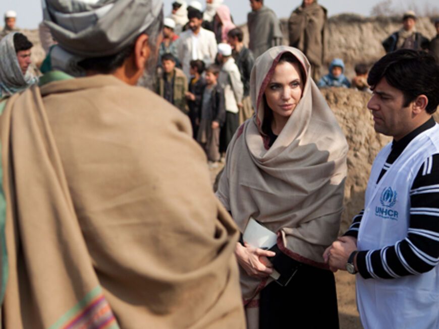 Als Botschafterin des Flüchtlingswerks UNHCR hat sie jetzt Flüchtlinge in der afghanischen Hauptstadt Kabul besucht
