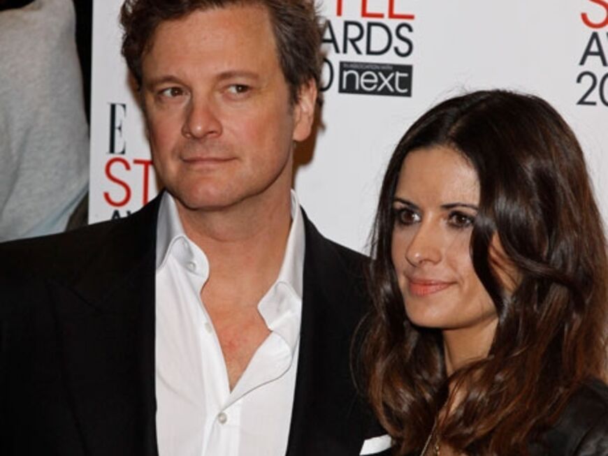 Colin Firth kam mit seiner Frau. Der Brite wurde mit einem Award als bester Schauspieler geehrt